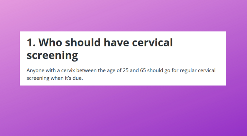 HSE inclusiveness excludes "women" from cervical cancer screening guidance