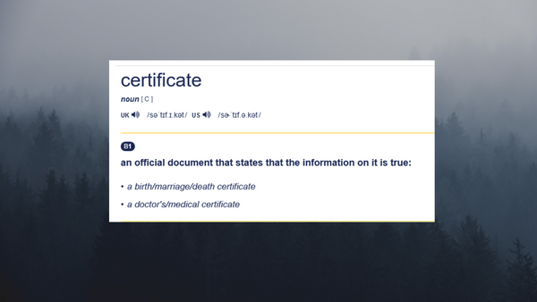 Certification rendered meaningless